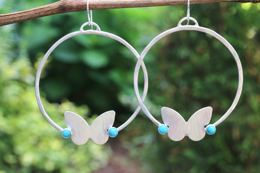 Butterly Hoop Earrings