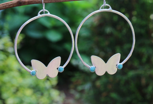 Butterly Hoop Earrings